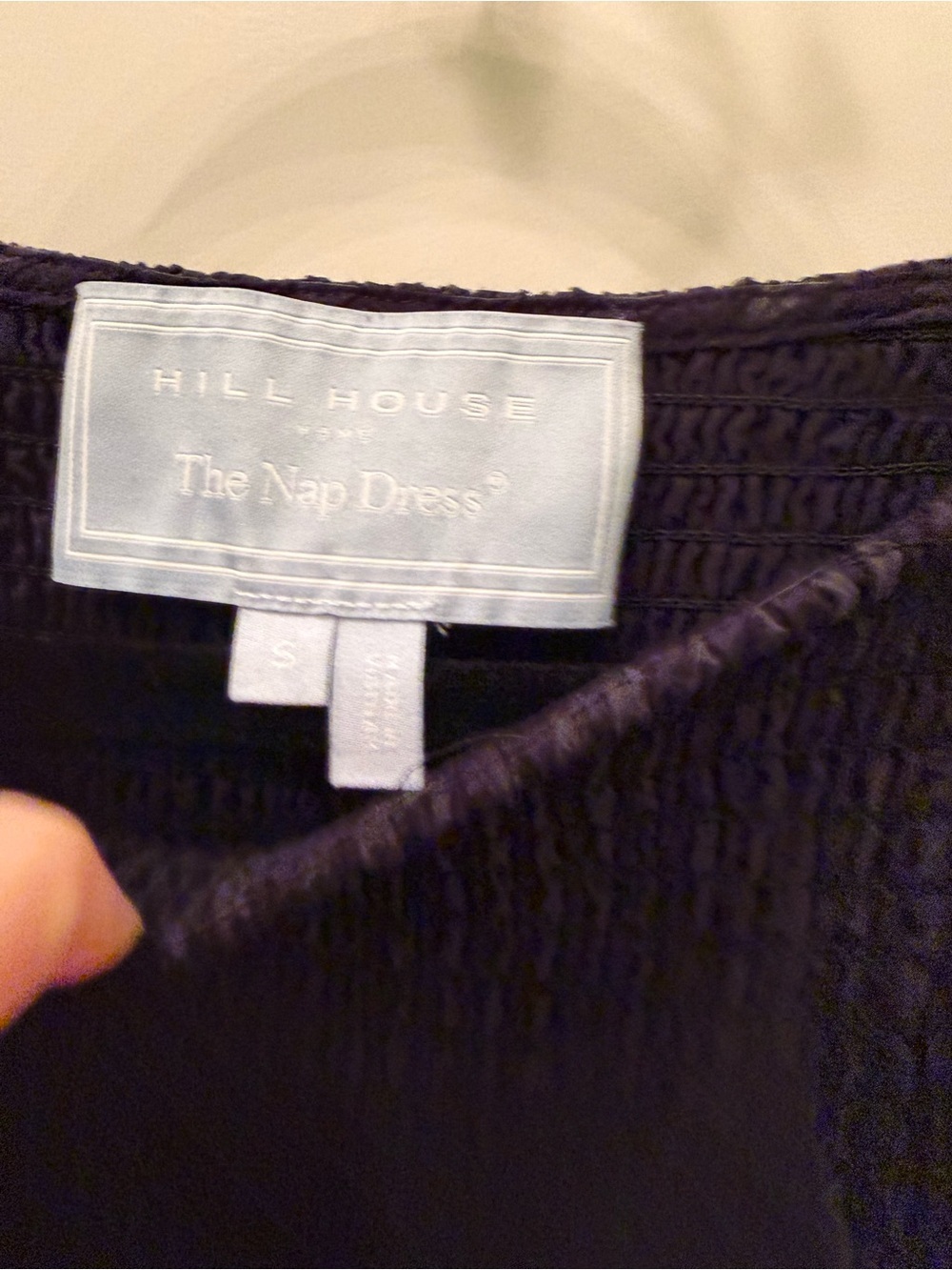 Hill House The Cosima Nap midi Dress size S Black Seersucker - Picture 7 of 9